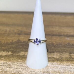 Tanzanite Three Stone Ring